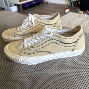 Beige Limited Edition Vans with White Laces